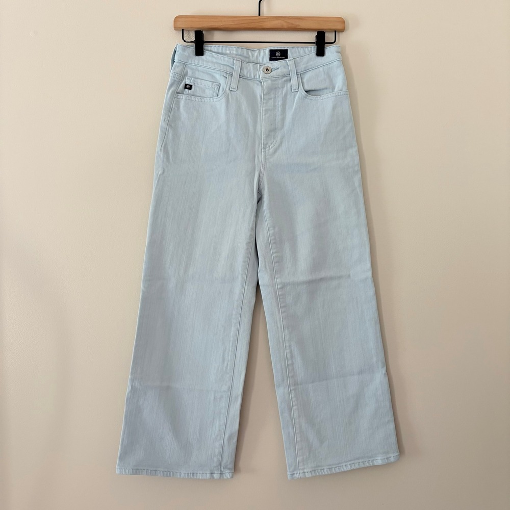 AG Adriano Goldschmied Jeans The Etta 26 Light Blue Wide Leg Crop High Waist